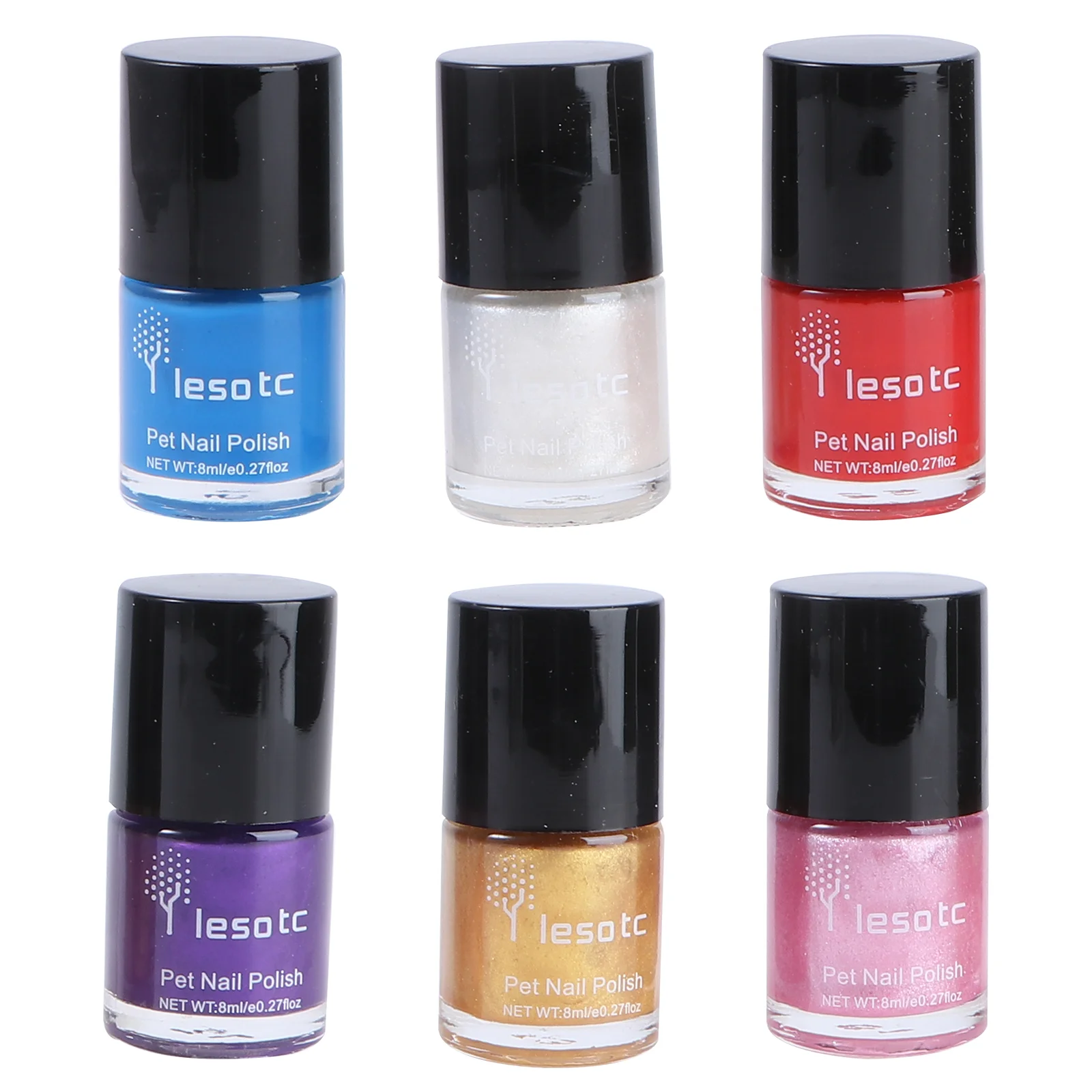 6 Pcs Water-based Nail Gel Polish for Dogs with Dark Nails Products Pet Supplies