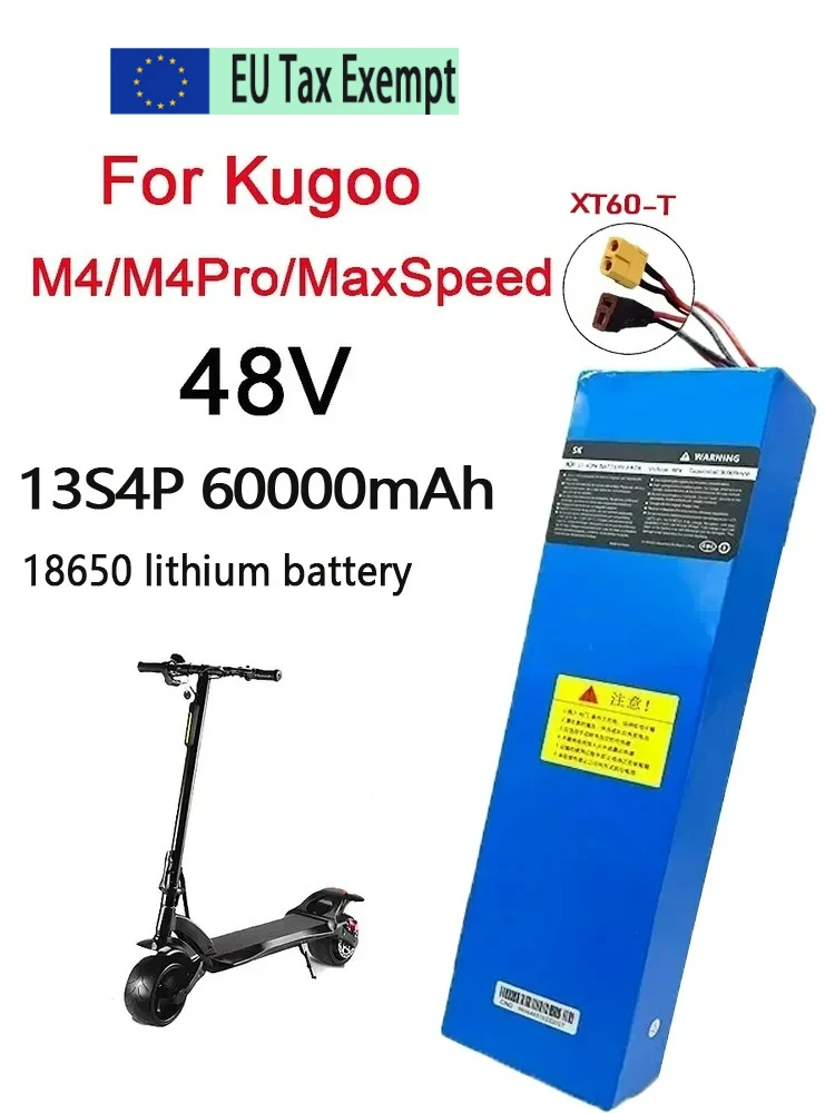 48V 13S4P 60000mAh Li-Ionen-Akku für Elektroroller, integriertes BMS-Schutzsystem, Akku der Kugoo M4/M4Pro/MaxSpeed-Serie
