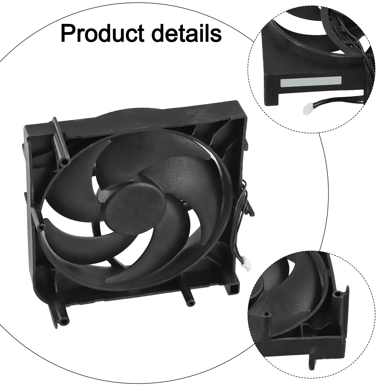 For Black ABS Internal Cooling For Fan Replacement For Xbox For Series For S Console Intercooler For Fan 4 Pin Connector Heat