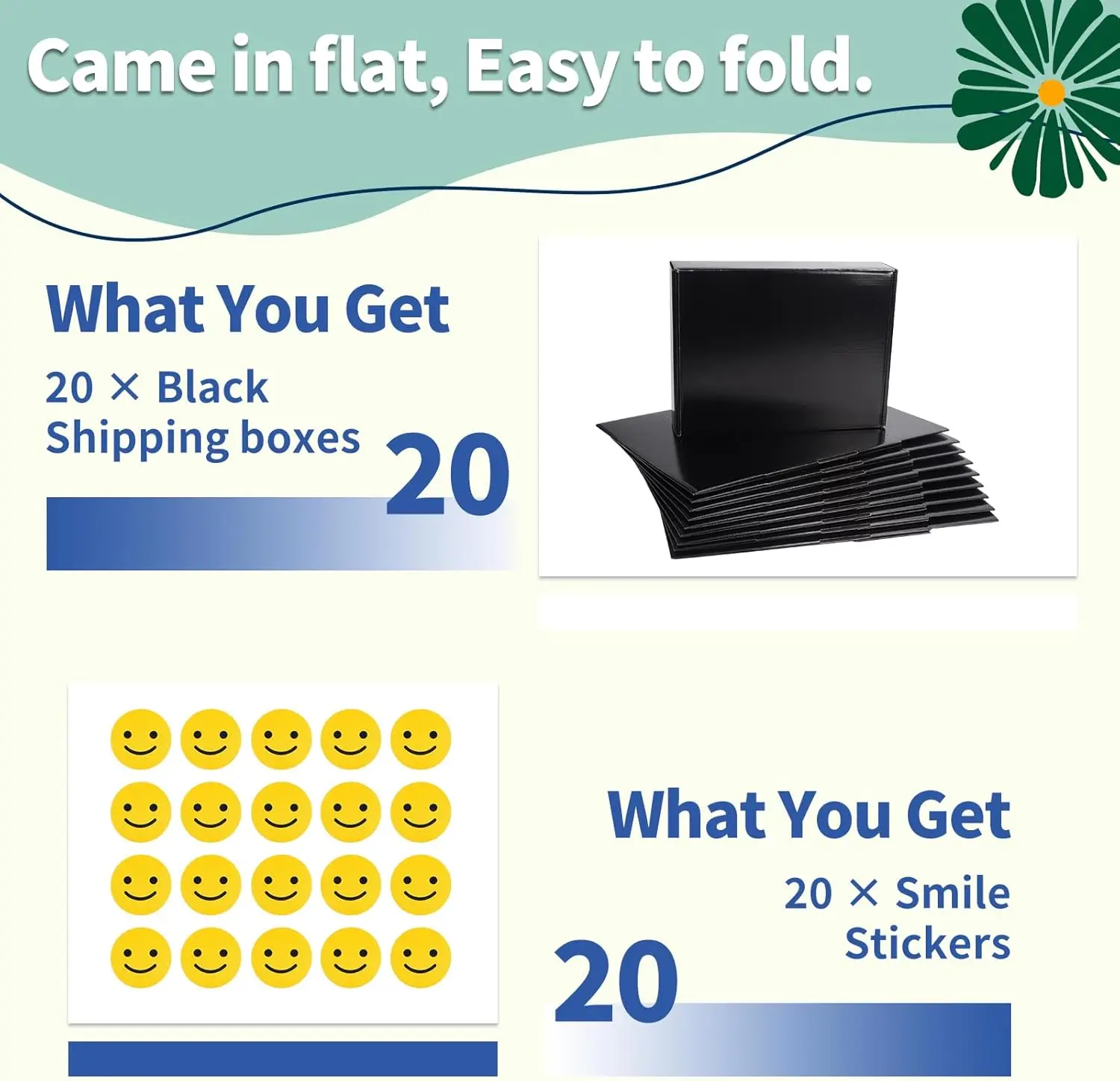 Rempry Black Shipping Boxes 20 Pack