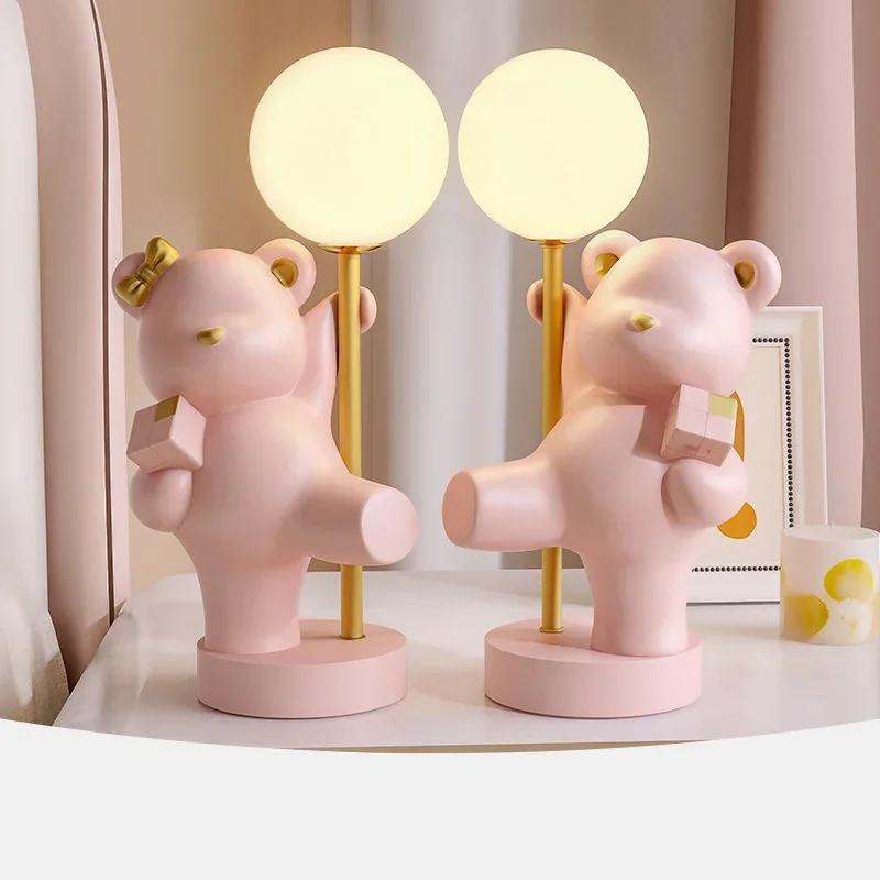 Imagem -06 - Nordic Rabbit Led Table Lamp Decoração do Quarto Nightlights Atmosfera Night Light Cute Bunny Luxo Aniversário Presente de Casamento Ins