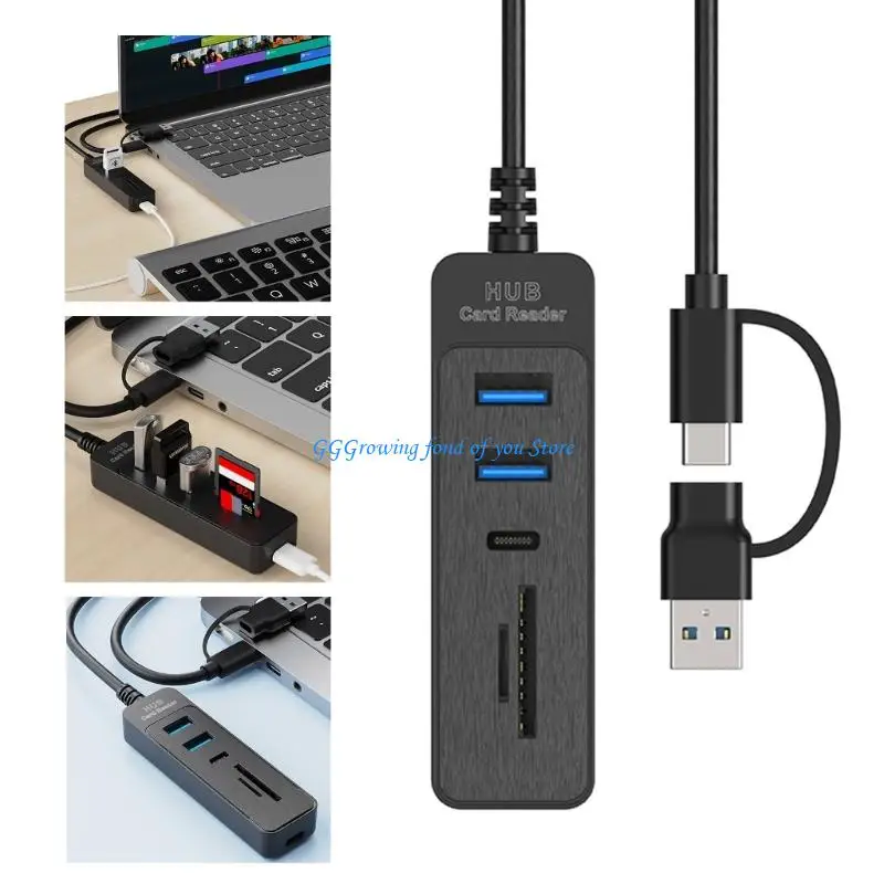 

H9EB Fast Speed USB C Adapter With 5Gbps Transmission Card Reader Support 2TB