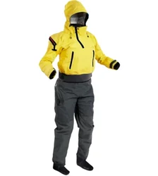 Women's Waterproof Drysuit, Adjustable Waist Wetsuit Drysuit, Neoprene Gasket, Breathable, Kayaking,