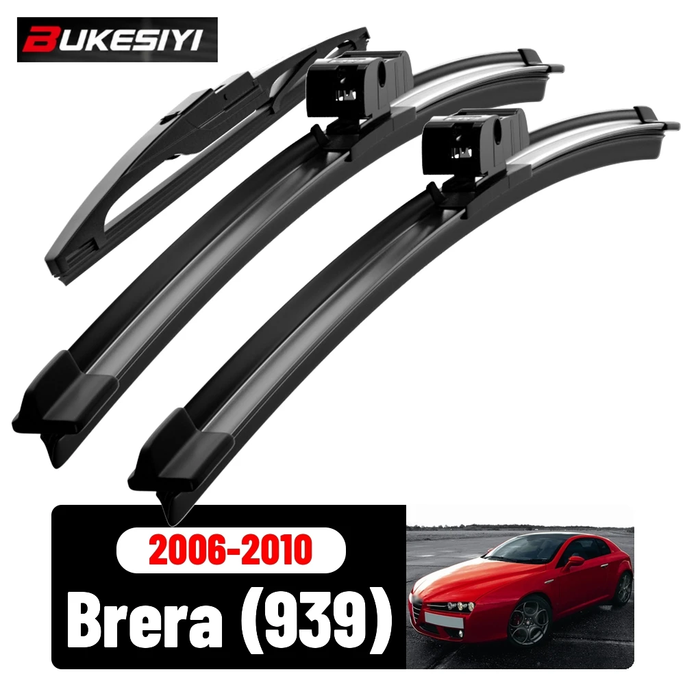 Front & Rear Wiper Blades Set For Alfa Romeo Brera (939) 2006-2010 2007 2008 2009 Silent Windscreen Wipers Accessories 22