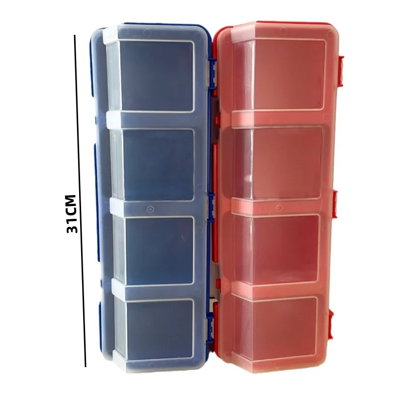 1 Stuks Onderdelen Opbergdoos Plastic Schroef Organizer Box Met 4 Compartimenten Gereedschap Deel Container Bin Met Deksel Display Opbergdoos