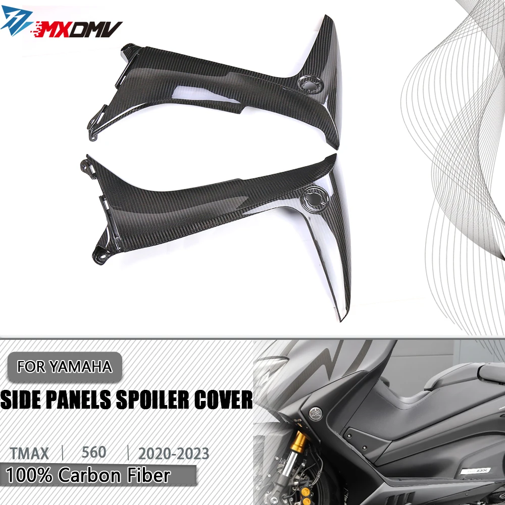 Carbon Fiber Side Panels Spoiler Cover Cowl Motorcycle Parts Fairing Kits For YAMAHA TMAX 560 2020-2022 T-MAX 530 2017-2019