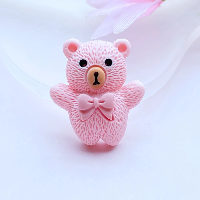 10Pcs/Lot New Mini Cute Cartoon Animal Rabbit / Bear Series Flatback Resin Kawaii Scrapbooking Embellishments Diy Accessories