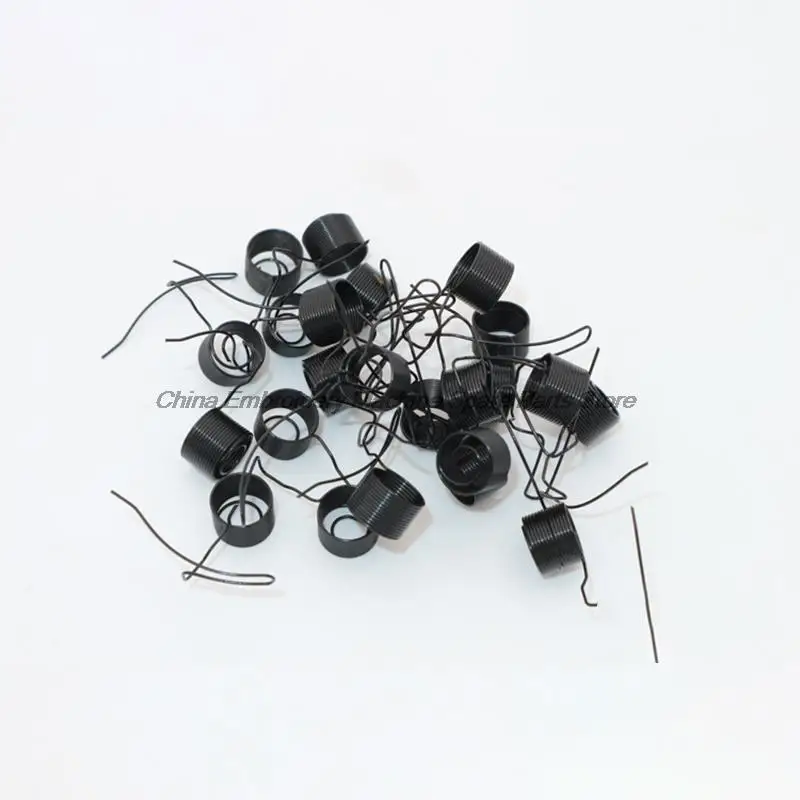 100PCS Black Thickened Spring 0.55 Alarm Spring Thread Take Up Spring Check Spring Flat Bottom Plug Rod Springs for Feiya Tajima