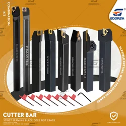 8 Conjuntos De 12MM Torno CNC Turning Tools Holder Boring Bar Com Inserções Aplicáveis E Chaveiras Set Cutter Para Turning Threading