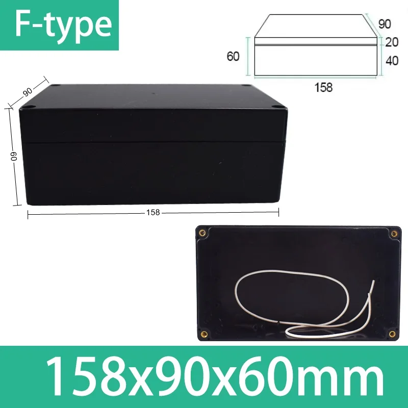 ABS waterdichte behuizing elektronische veilige behuizing plastic dozen zwarte draadaansluitdoos plastic organisator IP67 waterdichte behuizing