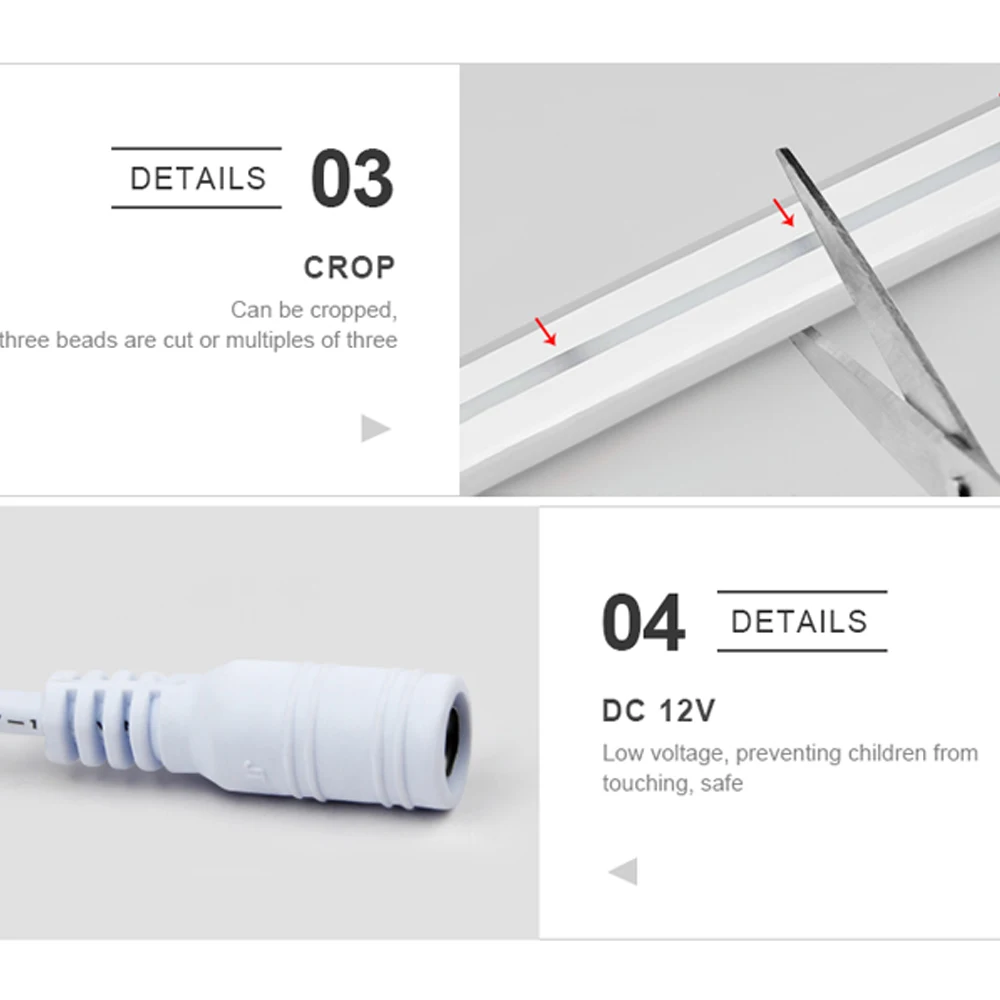 Tuya ZigBee 12V Neon LED-Streifen 1m 2m 3m 4m 5m wasserdichte dimmbare Lampe warmweiß weiß 3000-6500k fr Alexa Home Assistant Google
