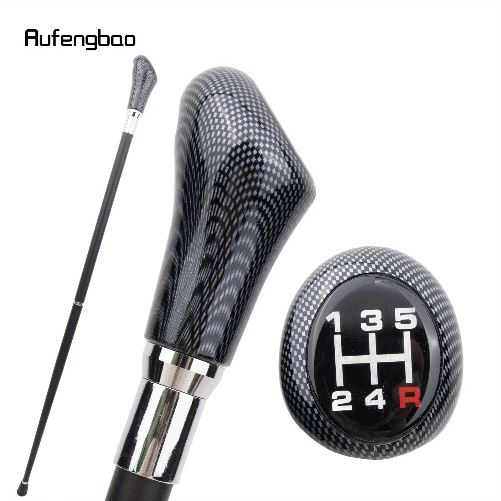 

Black White Number Silver Cane Fashion Decorative Stick Gentleman Elegant Cosplay Cane Crosier Performance Stage Cane 93cm