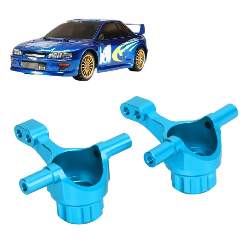 Aluminum Alloy Front Knuckle Arms Steering Cup For Tamiya TT02 1/10 RC Car Upgrade PartsBlue
