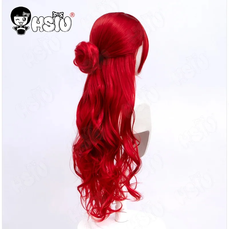 CyHimeko Cosplay Wig Fiber synthetic wig Game Honkai Star Rail Cosplay Wig「HSIU 」Big red long curly Wig+Wig Cap view 4