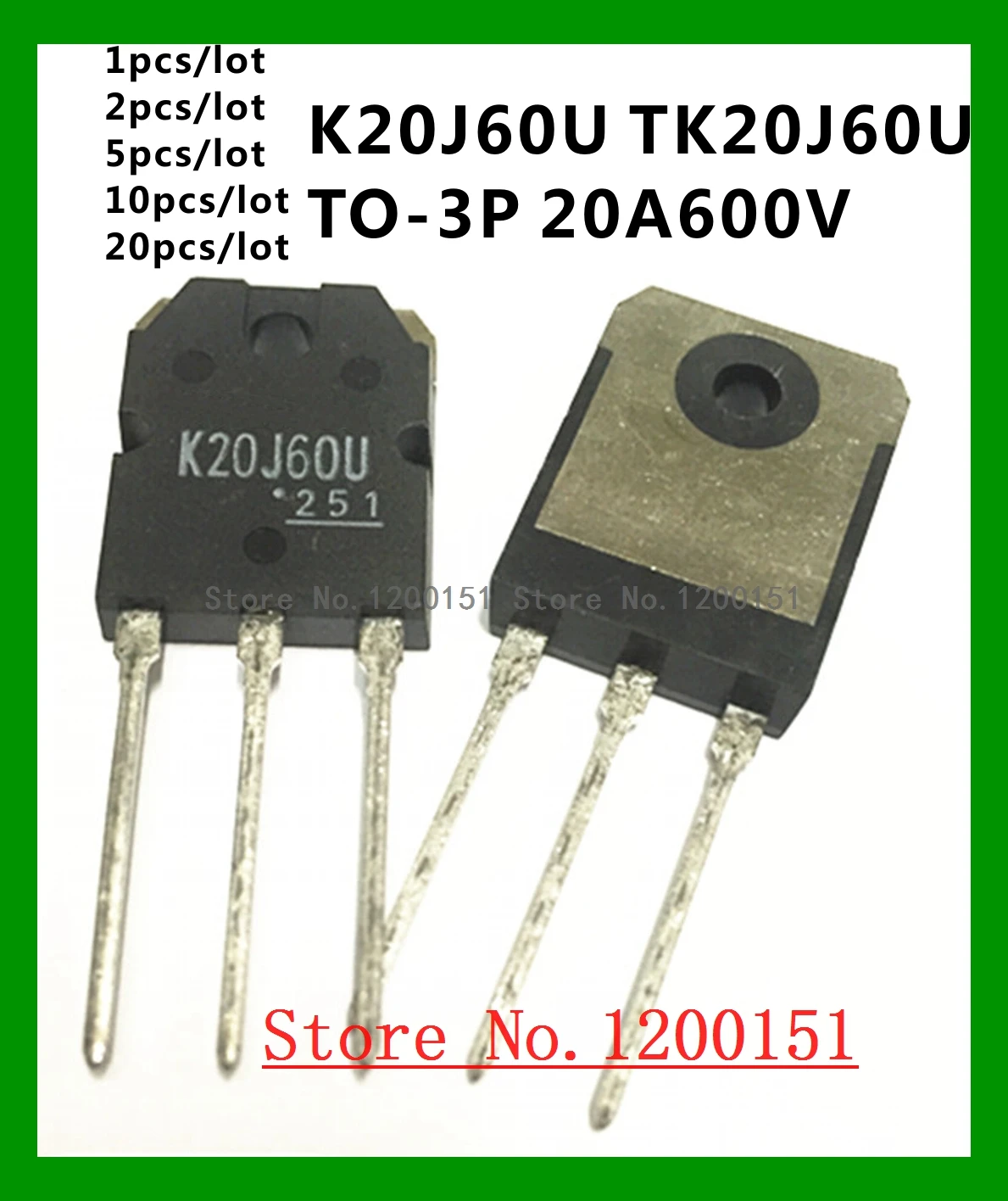 

K20J60U TK20J60U TO-3P 20A600V TO-247
