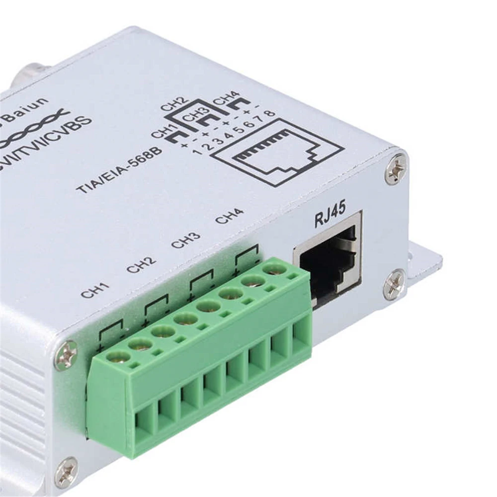 Transceptor pasivo de 4 canales, adaptador de vídeo Balun, transmisor BNC a UTP Cat5/5e/6, Cable 720P 1080P, CVI/TVI/AHD HD