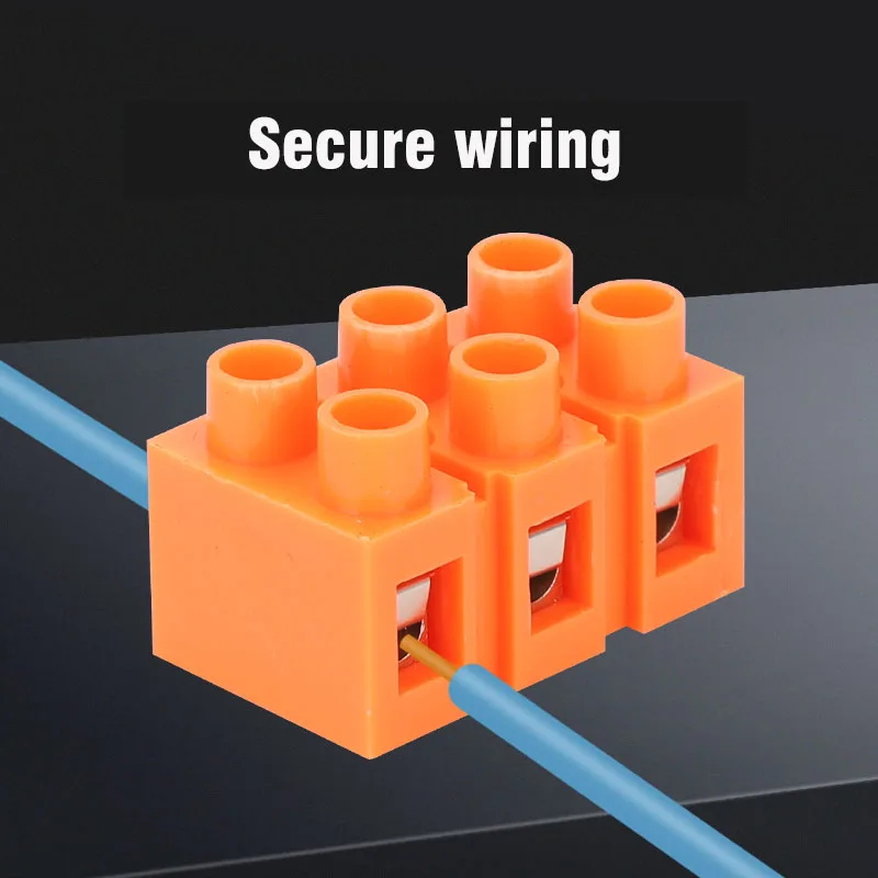 wire Quick connector High power terminal blocks H2519-2/3/4/5/6/10/12 bit Orange Dual Row 36A 600V Inflaming Wire docking