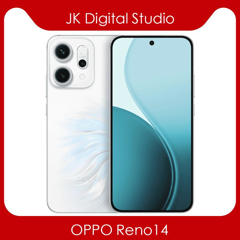هاتف محمول جديد OPPO Reno14 Reno 14 5G MTK Dimensity8350 6.59 بوصة AMOLED 50MP كاميرا 6000Mah 80W SuperVOOC IP69 NFC OTA