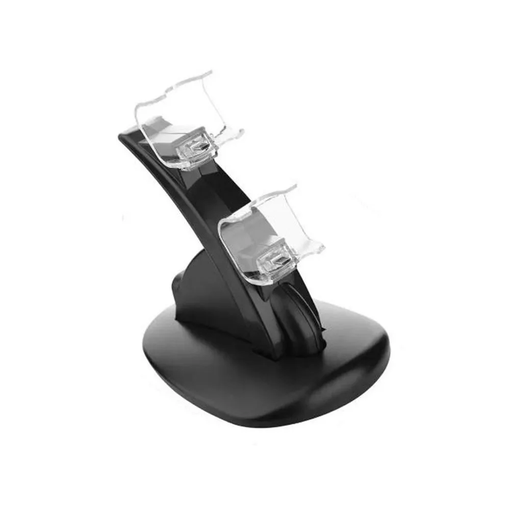 

Durable Plastic Dual USB Charger Stand Black with LED Controller Charger Dock Fast Charging Gamepads Charger Wireless Controller