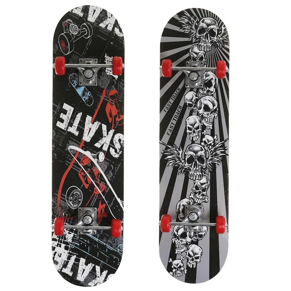 31 inch Skateboard Beginner Adult Kids Four-Wheeled Maple Board Double Rocker Professional High Speed Drift Sticker Skateboard