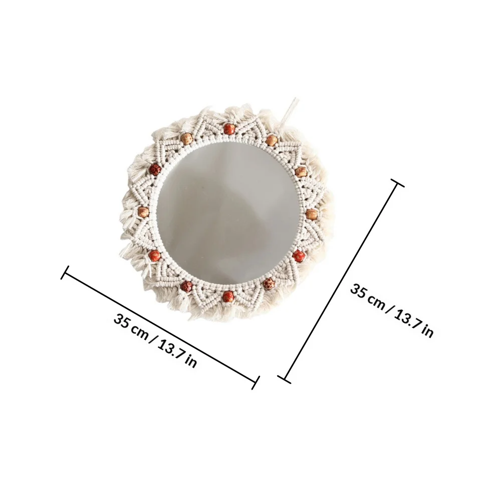 1Pcs Wall Hanging Mirror Tapestry Design Decorative Makeup Mirror for Women Artists Gift Home Bedroom Office Decor