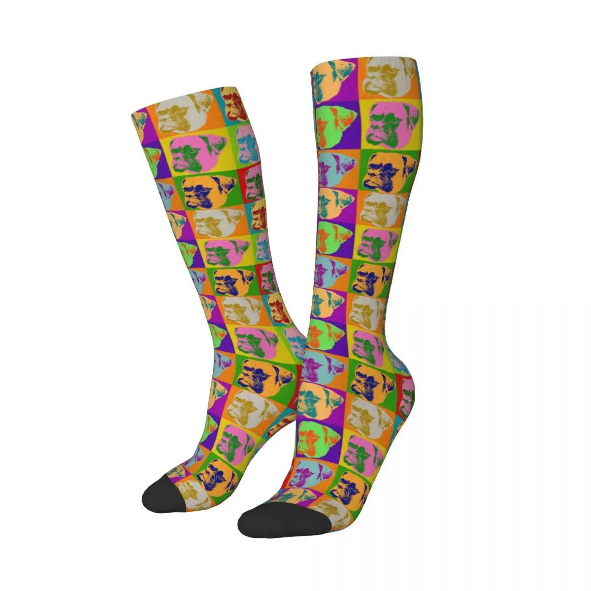 Boxer Dog Pop Art Socks Harajuku Super Soft Stockings All Season Long Socks Accessories for Man's Woman's Birthday Present