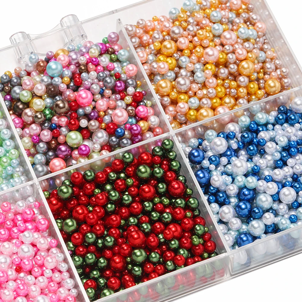 

10g/Lot 3-7.5mm No-holes Colorful ABS Imitation Pearl Round Loose Beads for DIY Jewelry Making Bracelet Necklace Accessories