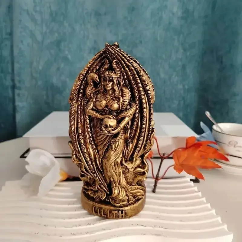 Lilith Resin Statue Gothic Lilith Sculpture for Altar and Tabletop Decoration Inspired By Norse