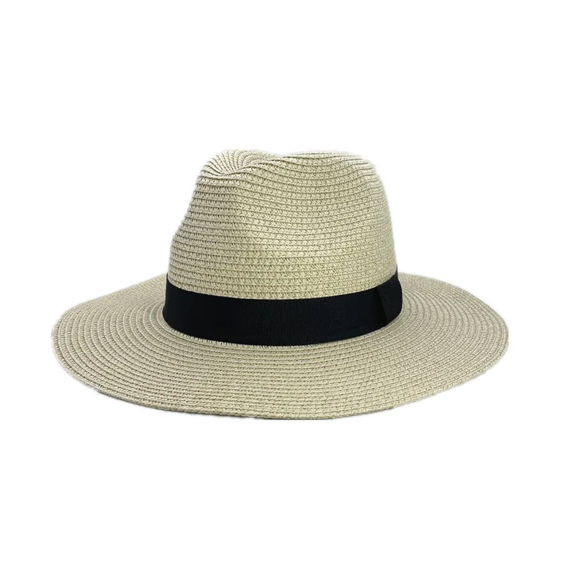 Women\'s Summer Panama Hats Wide Brim Straw Sun Hat Fashion UPF UV Protection Beach Hat Foldable adjusable Travel Fedoras Cap