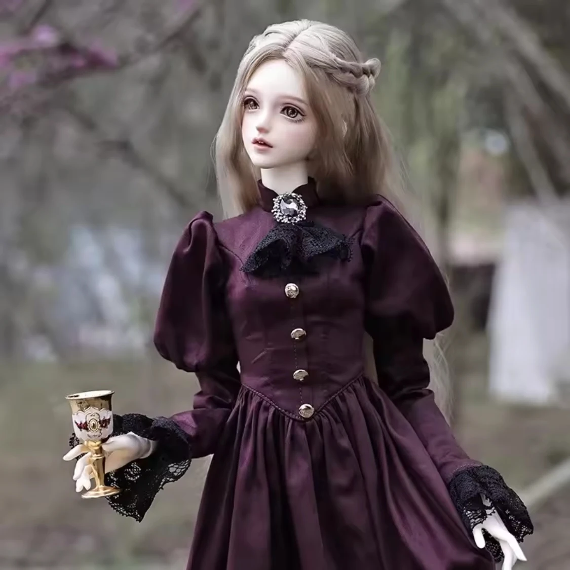 고도로 관절이 잘 움직이는 BJD 소녀 인형 / 밝은 피부 TPE 바디 + 금속 내부 구조 / DIY 조립 모델 키트