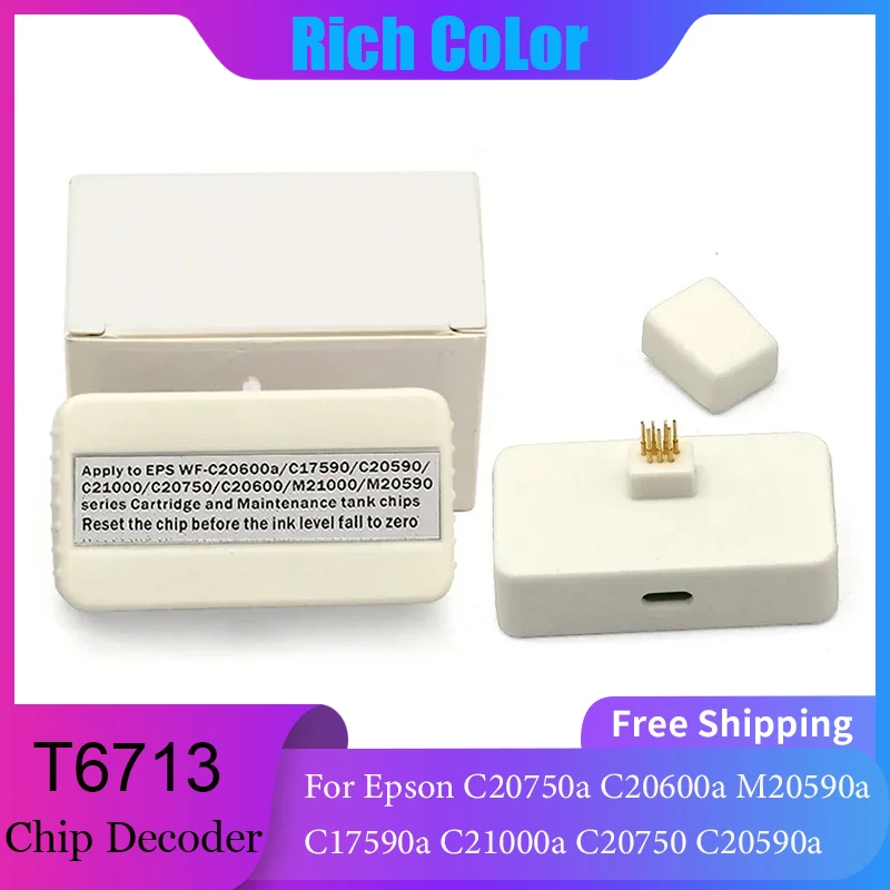 

T6713 Chip Decoder For Epson C20750a C20600a M20590a C17590a C21000a C20750 C20590a Ink Box Maintenance Box Integrated Decoder