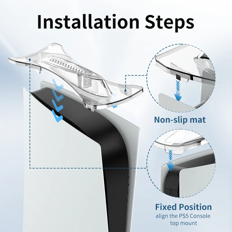 Kit dudukan pengisi daya untuk konsol PS5 dudukan braket Headset kabel pengisi daya untuk aksesori pengisian pengontrol PS5 VR2 untuk PS VR2