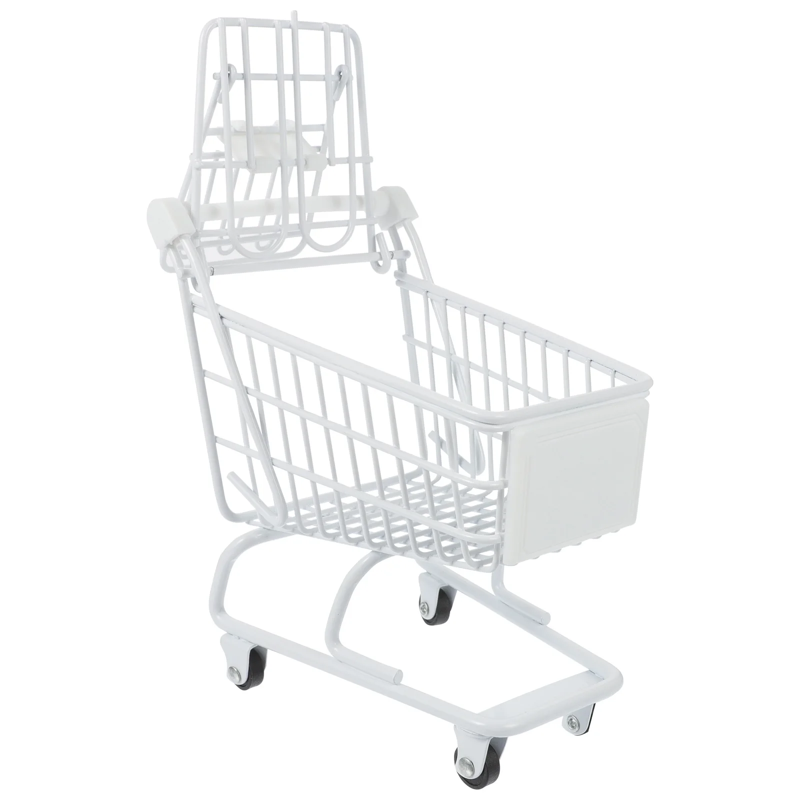 

Mini Shopping Cart Lavender Plastic Iron Smooth Edges Safe Kids Fun Game Playing Storage Small Items Fruit Flower
