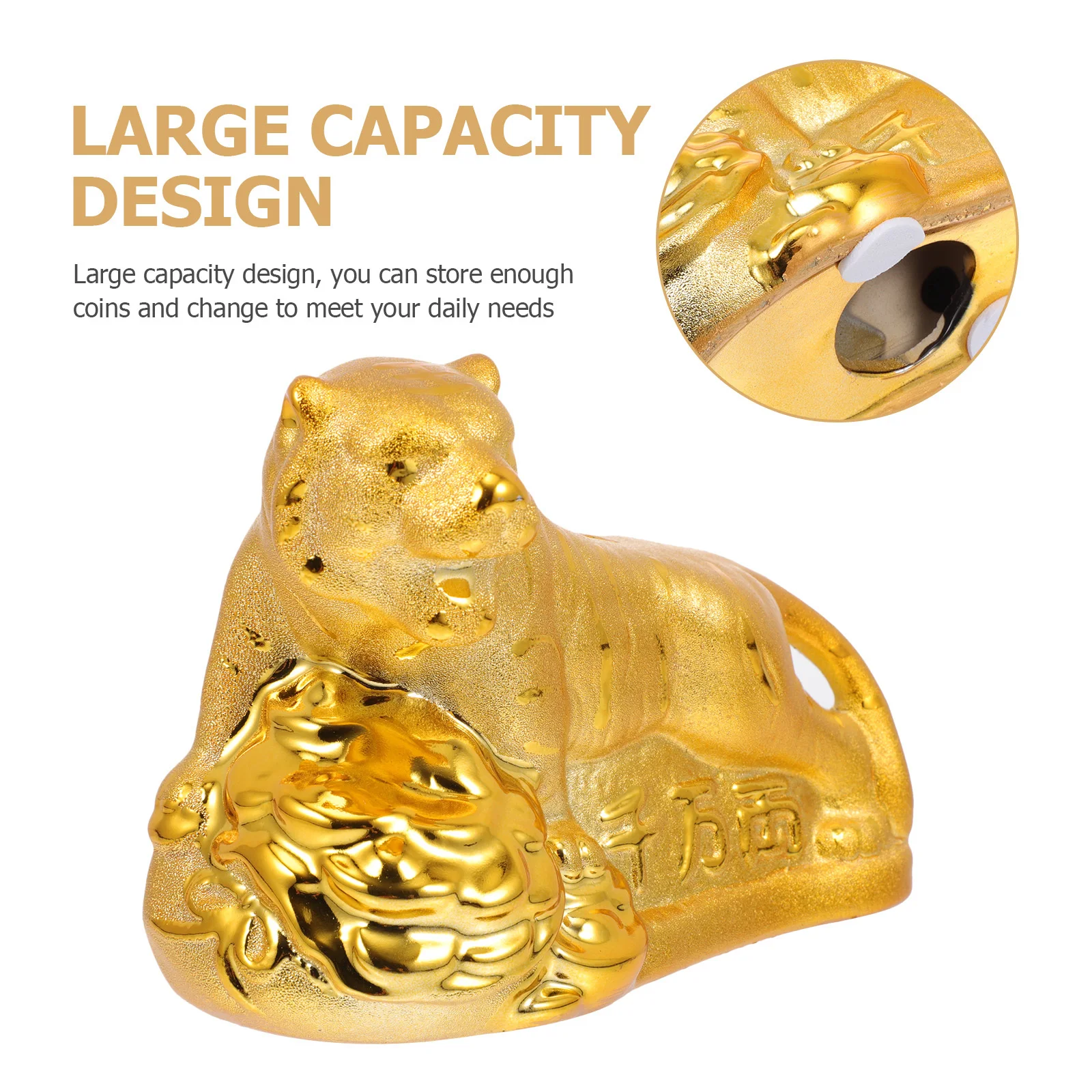 

Gifts Saving Pot Golden Money Bank Coin Creative Multi-functional Boxes Adorable Banks