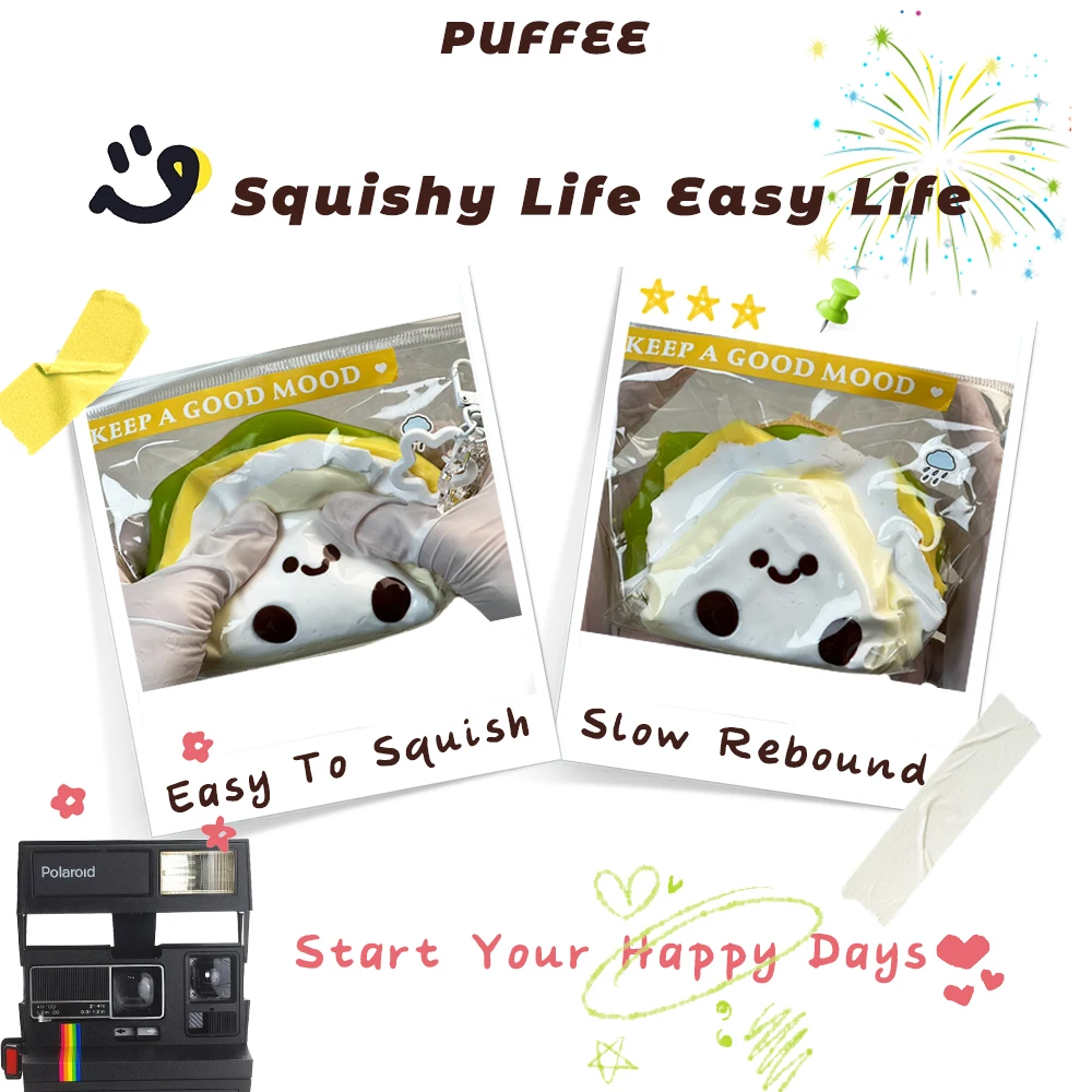 Sandwich-Squishy-Spielzeug aus lebensmittelechtem Silikon, handgefertigtes Taba-Squishy, cremiges, weiches, langsam zurückfederndes Quetschspielzeug, Chili-Dopamin