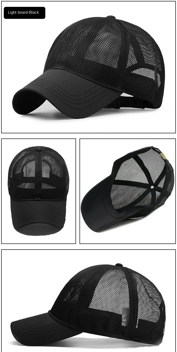 Großen Kopf Mann Plus Größe Baseball Kappe Männer Sommer Dünnen Stoff Mesh Sonnenhut Männliche Snapback Hüte M 55-60cm L 60-65cm gorras hombre – Detail 20