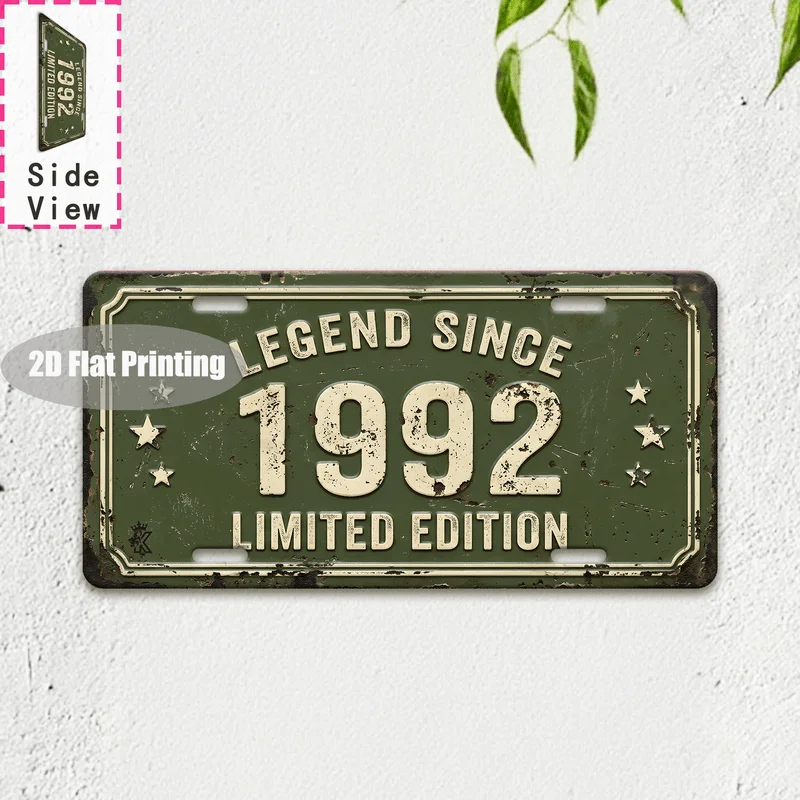 Retro Coordinate City Year Slogan License Plate Metal Tin Sign Vintage Wall Decor For Bar Cafe Home Garden