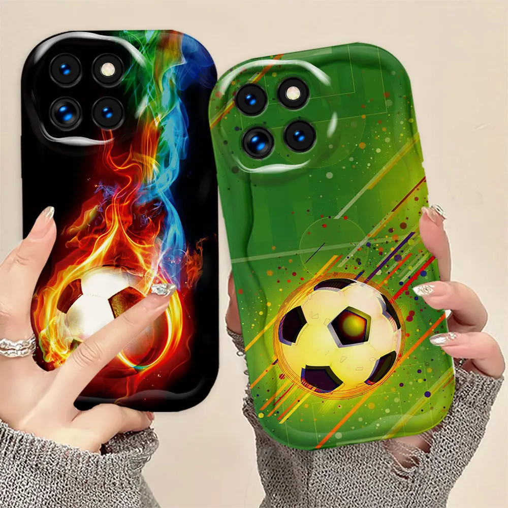 Soccer Ball Sport Football Cream White Curve Mobile Phone Case Cover For REDMI NOTE 13 12 12S 11 11T 11S 8 PRO PLUS 5G