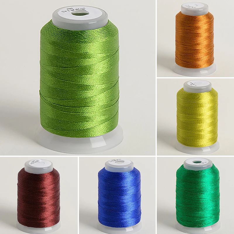 30g/roll 350m Ice Silk Yarn Thread 3 Ply Emboroidery Thread Knitted Crochet Line Sewing Crafts Supplies Jewelry Accessories