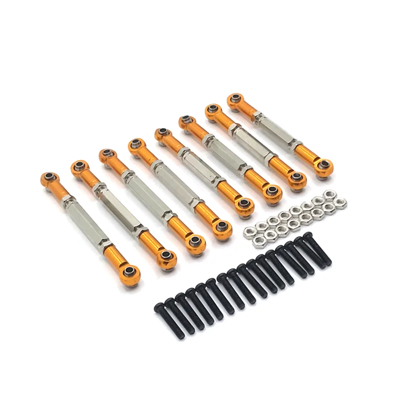 Upgrade Metal 8PCS Adjustable Tie Rod For WPL C14 C24 B14 B24 HengLong FeiYu JJRC RC Car Parts