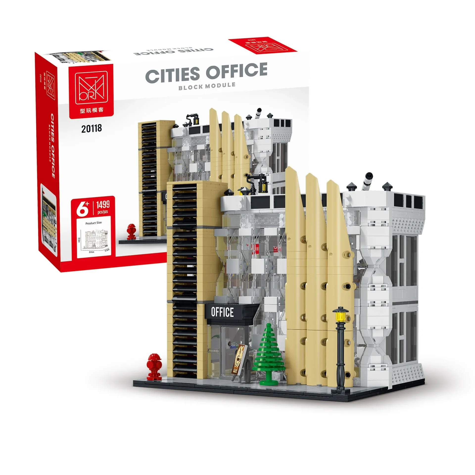 Bloques de construcción de modelo de oficina MOC 20118 para niños y niñas, arquitectura Modular de ciudad, arquitectura urbana, Ideas de ladrillos, juguete de regalo