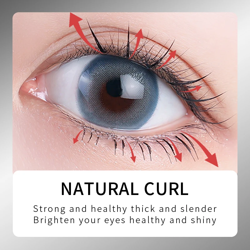 マスカラは、濃くカールしたまつげと眉毛を自然に保湿し、厚くし、栄養を与え、修復します。