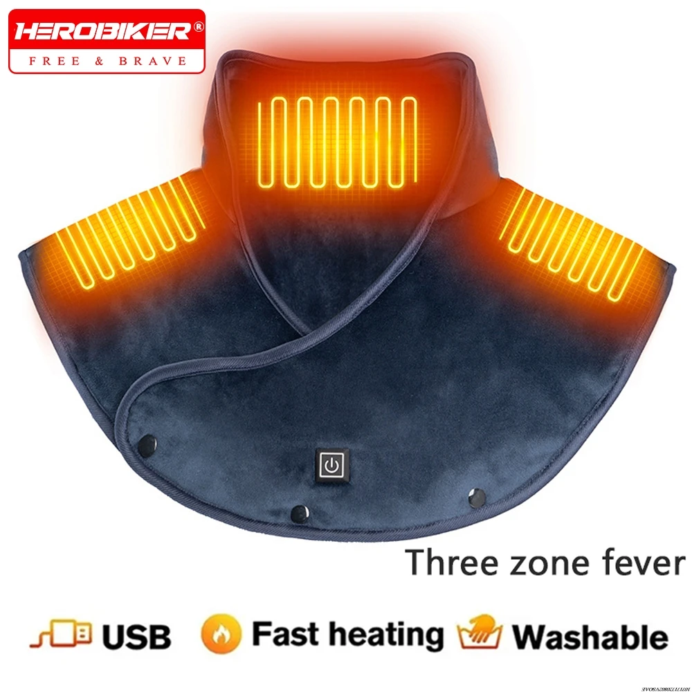 

Electric Heating Shoulder Neck Pad Massager 3 Heat Settings Shoulder USB Neck Shoulder Heating Pad Cervical Shawl Warmer Neck