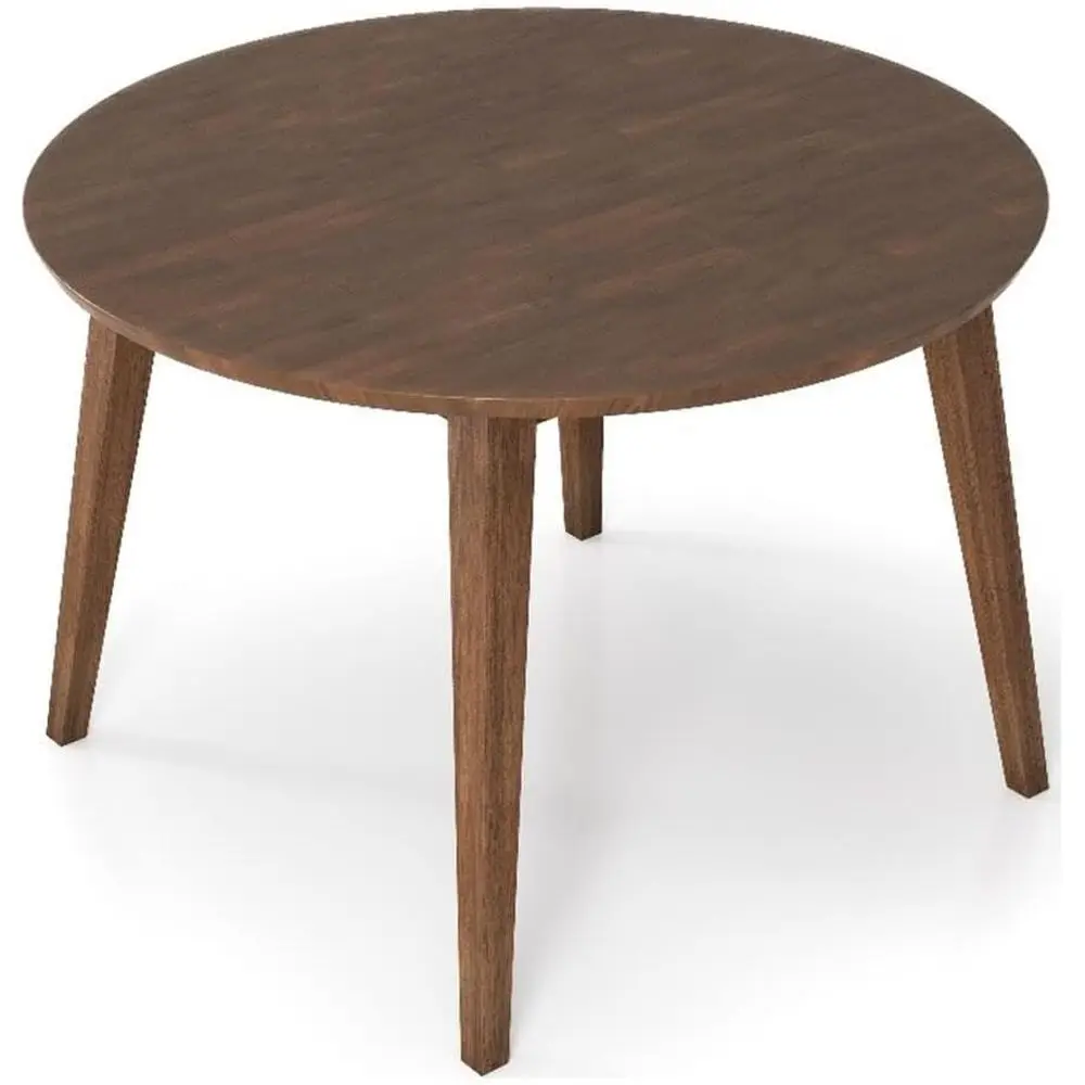 

Walnut Top Dining Table with Wood Legs, Suitable for 2-5 People in Kitchen or Conference Room