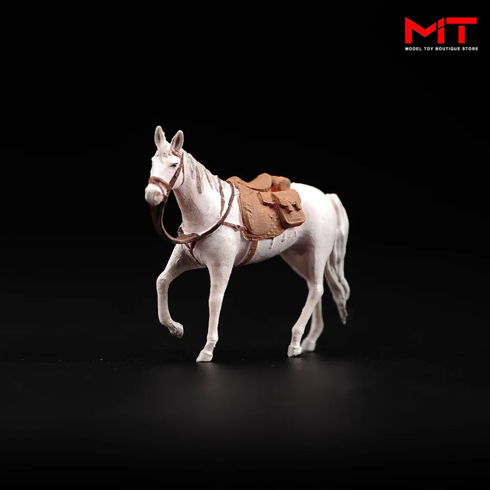 Miniatures Figurine 1/87 1/64 1/43 White Dragon Horse Model Micro Figures Dolls Creative Scene Props Collection Decoration Gifts