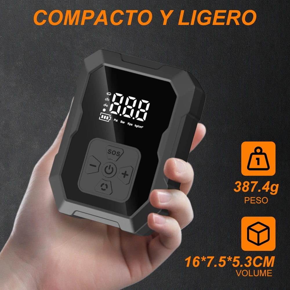 

YIJU портативный насос для накачивания шин, перезаряжаемый электрический насос для автомобиля, велосипеда, цифровой воздушный компрессор, насос для накачивания футбольного мяча