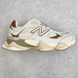 NewBalance-Chaussures de course rétro pour hommes et femmes, baskets vintage durables, maille cerise coordonnante avec daim, chaussures de sport respirantes, chaussures de marche unisexes, NB9060