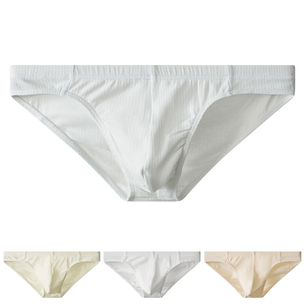 M L Size Underwear Soft Comfortable Cotton Blend Briefs Breathable Pouch Men Hombre Panties Jockstrap White Color