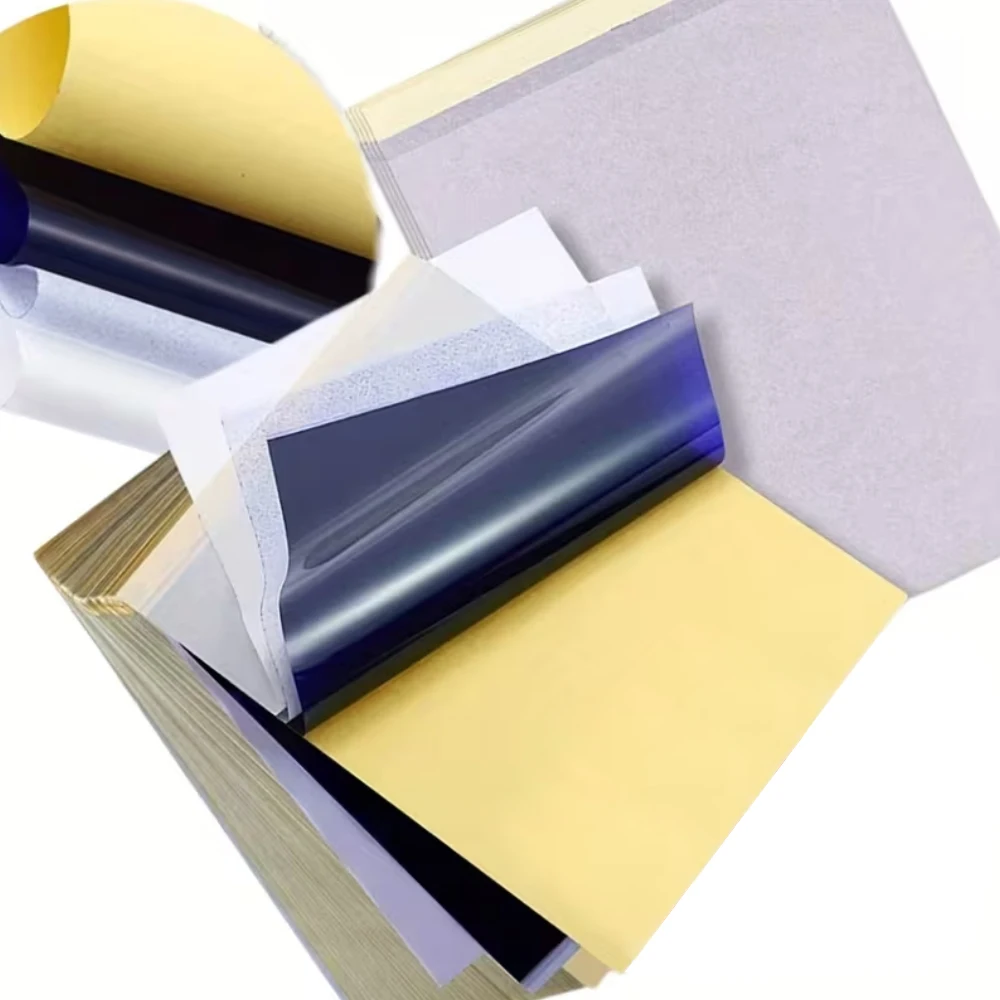 100 Sheets Tattoo Transfer Paper, Stencil Transfer Paper for Tattooing, A4 Size Thermal Stencil Paper for Tattoo Supplies