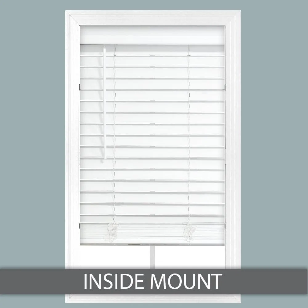 2-inch Faux Wood Cordless Room Darkening Blinds for Windows - Starting at $19.97 - (Over 500 Add'l Custom Sizes) Faux Wood